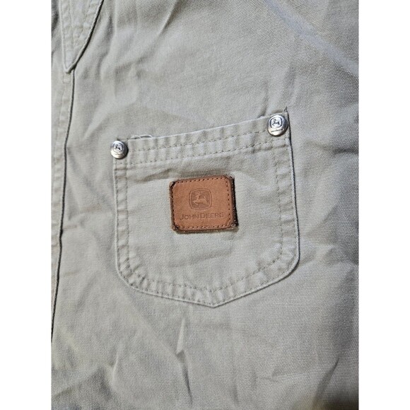 Youth Toddler John Deere Overalls Khaki Green Straps Size 18 month - Picture 6 of 7